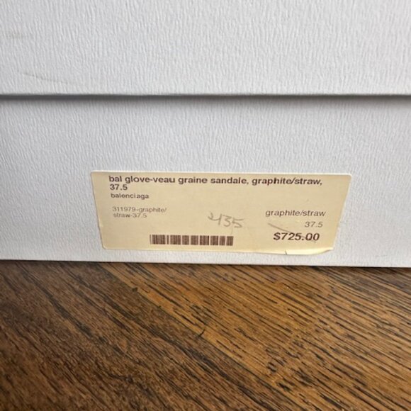 Balenciaga Glove Slingback Sandal, Graphite/Straw, Women's Size 37.5 - Picture 6 of 10